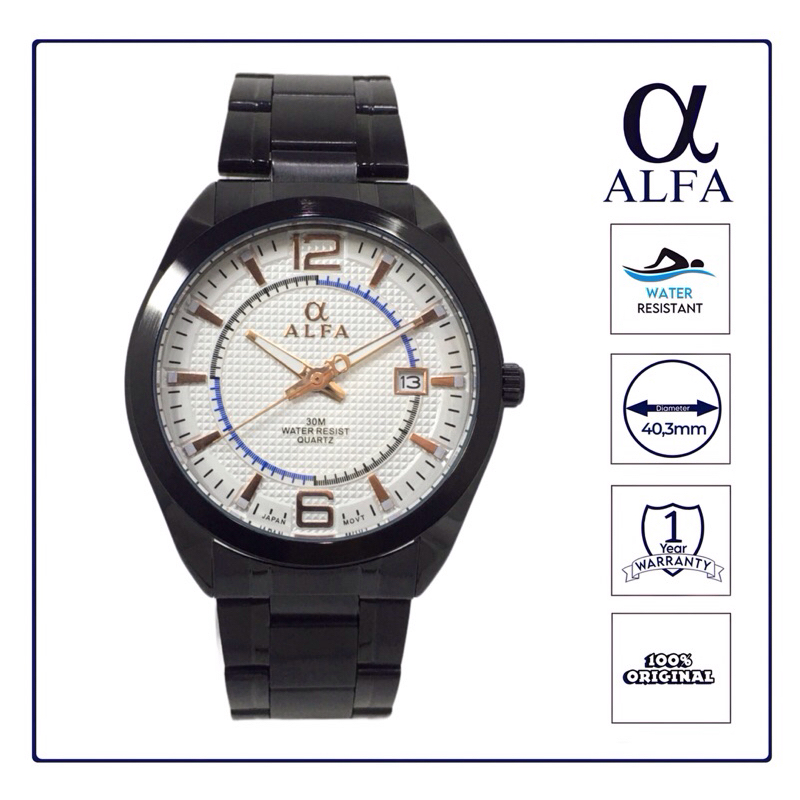 ALFA Jam Tangan Pria Tahan Air 88087 Original