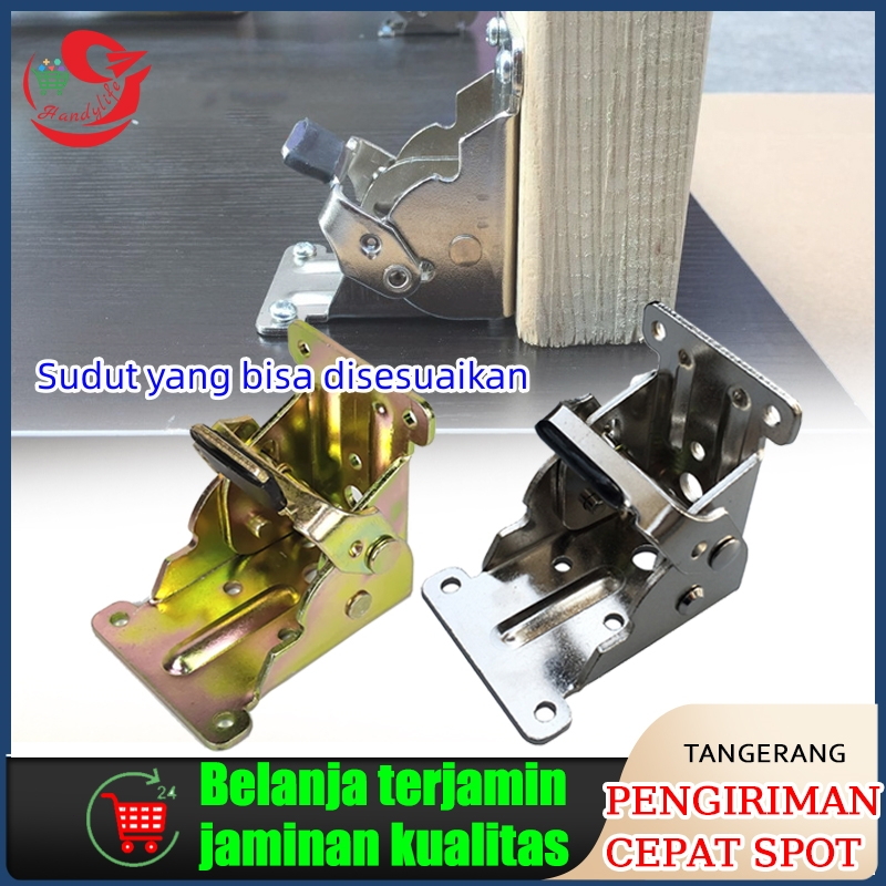 Engsel kaki meja lipat, Bracket siku tekan 90 derajat