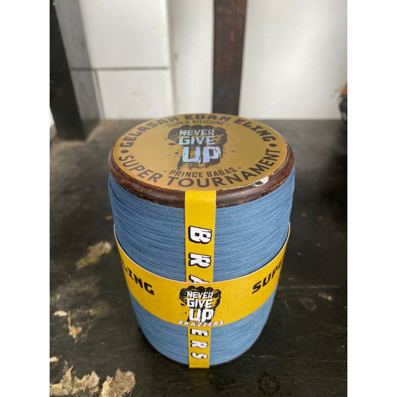Gelasan “NEVER GIVE UP” By brazzers bandung Matot bahan abu 022 Size 6000Yard halus Doble silicone P