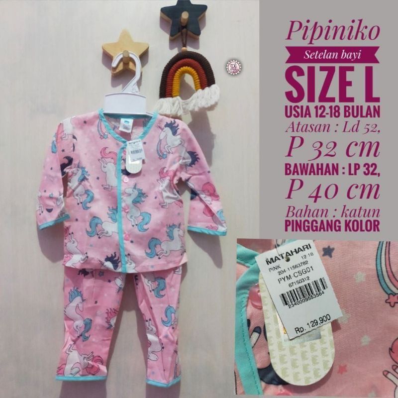 Setelan Bayi PIPINIKO Setelan Bayi Perempuan PIPINIKO Setelan PIPINIKO