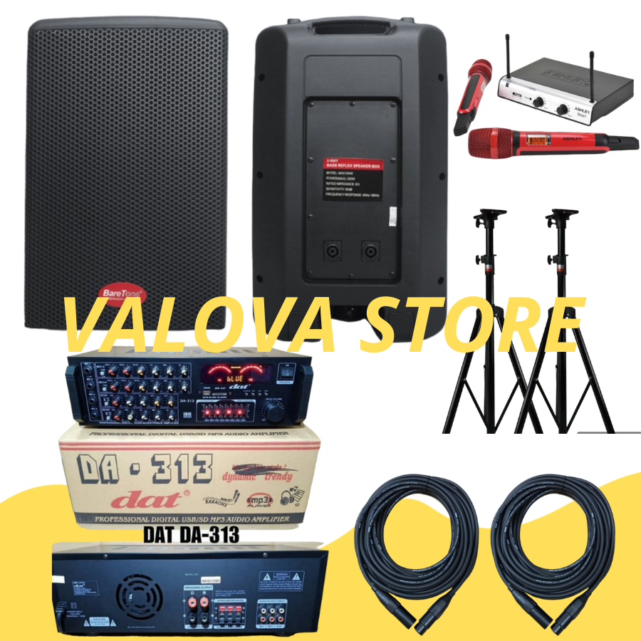 Paket karaoke Baretone Max10hw +  Amplifier DAT 313 Original