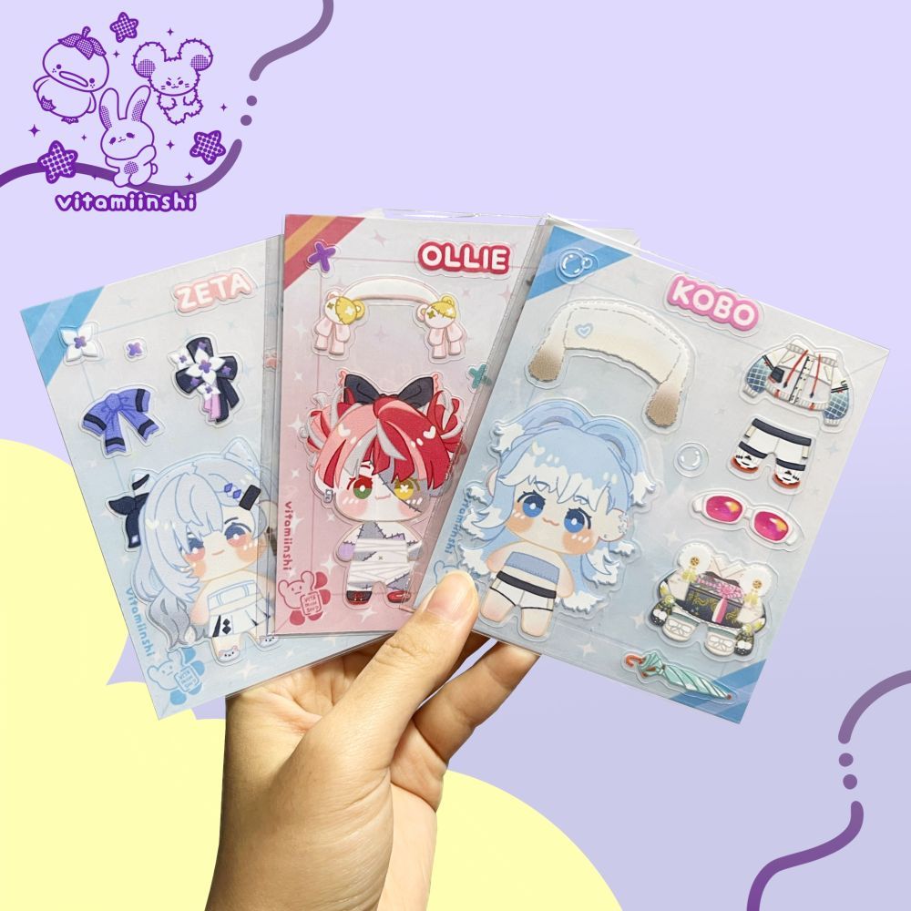 

VITAMIINSHI Hololive Transparent Sticker Sheet / Stiker Kiss Cut