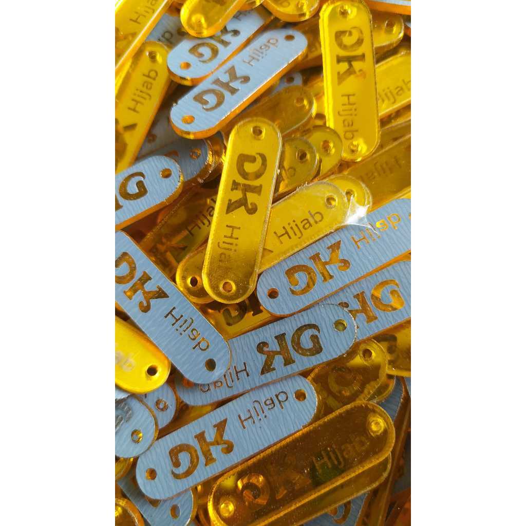 Label Akrilik | Merk Akrilik | Label Hijab | Label Produk Akrilik | Label Akrilik Costume | Label Ac