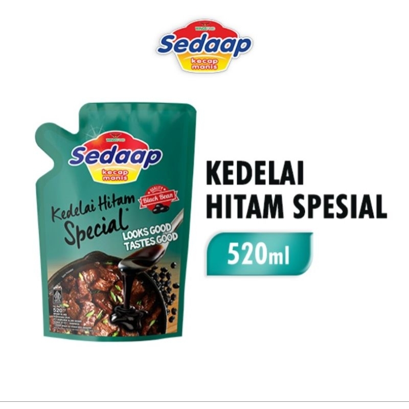 

Kecap Sedaap kedelai hitam 520ml(dapat piring)