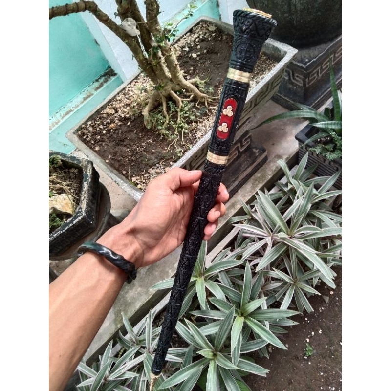 TONGKAT KOMANDO JAKSA full ukir 3D