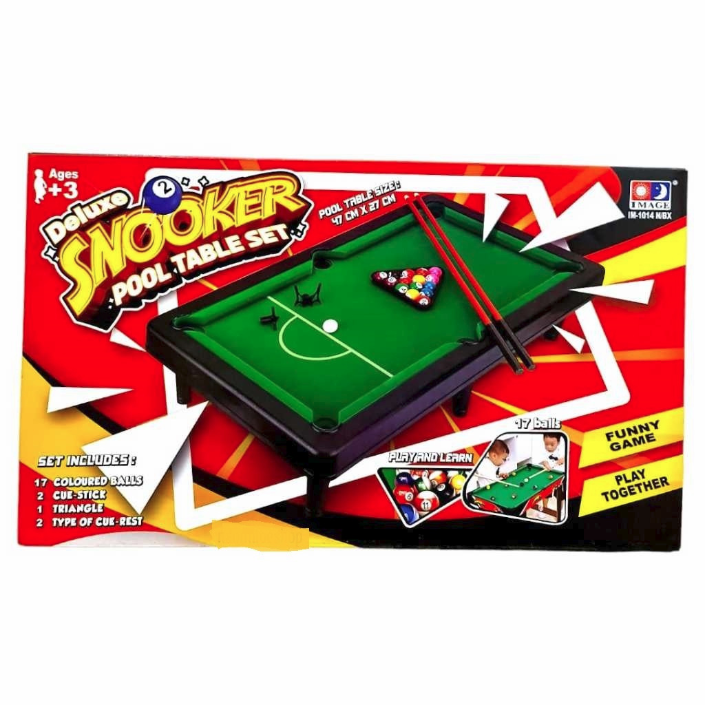 MAINAN ANAK BILLIARD DELUXE SNOOKER POOL TABLE SET