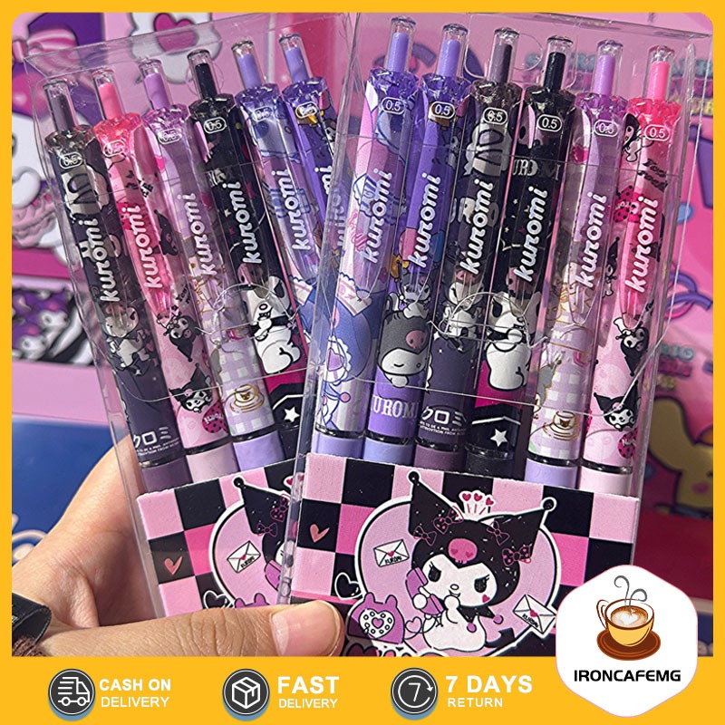 

1 pak berisi 6 pulpen gel kartun/pena gel mekanik pola lucu Sanrio (kata pinjaman dari bahasa Jepang)