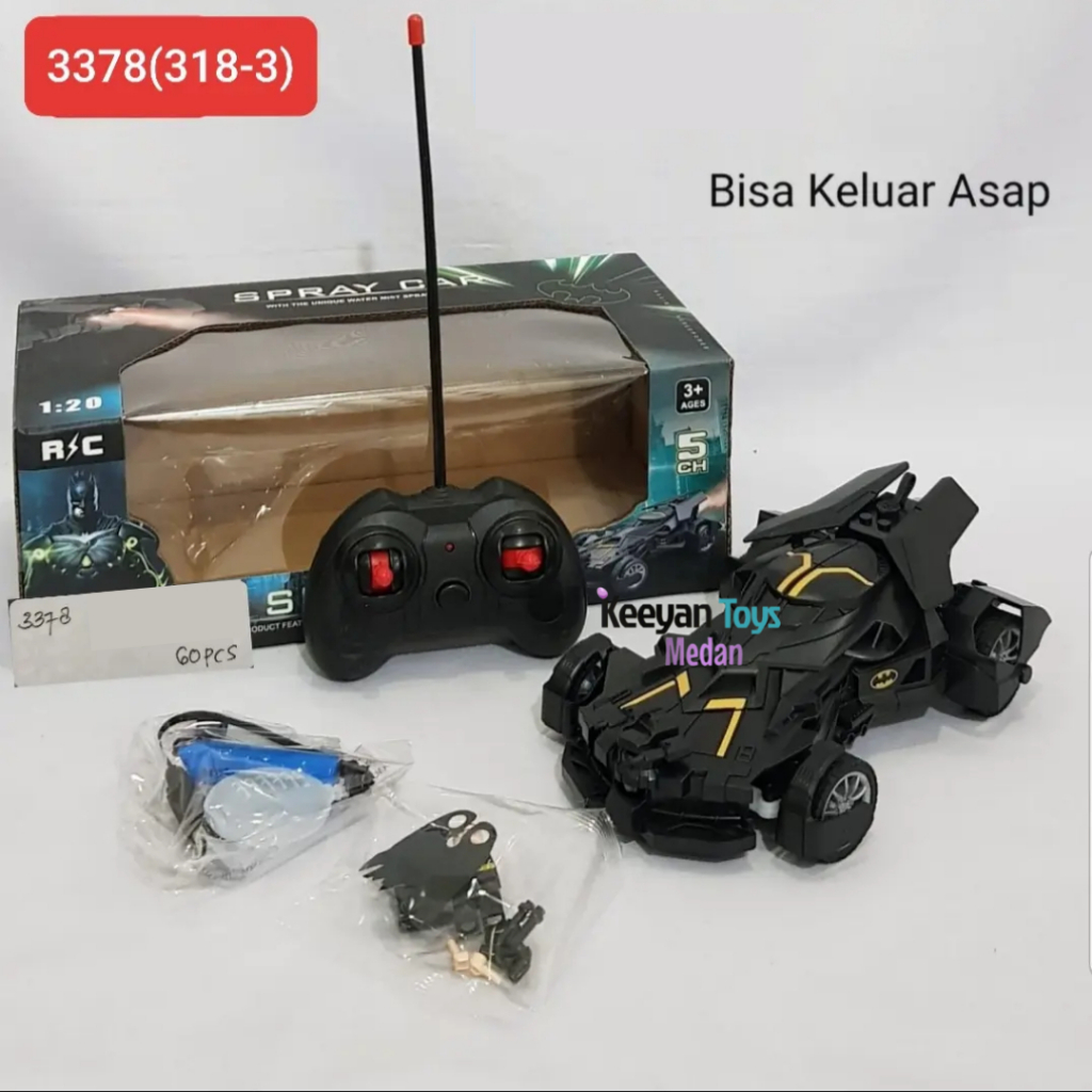 Mainan RC Batman Asap / Mobil Remote Control Batman Keluar Asap