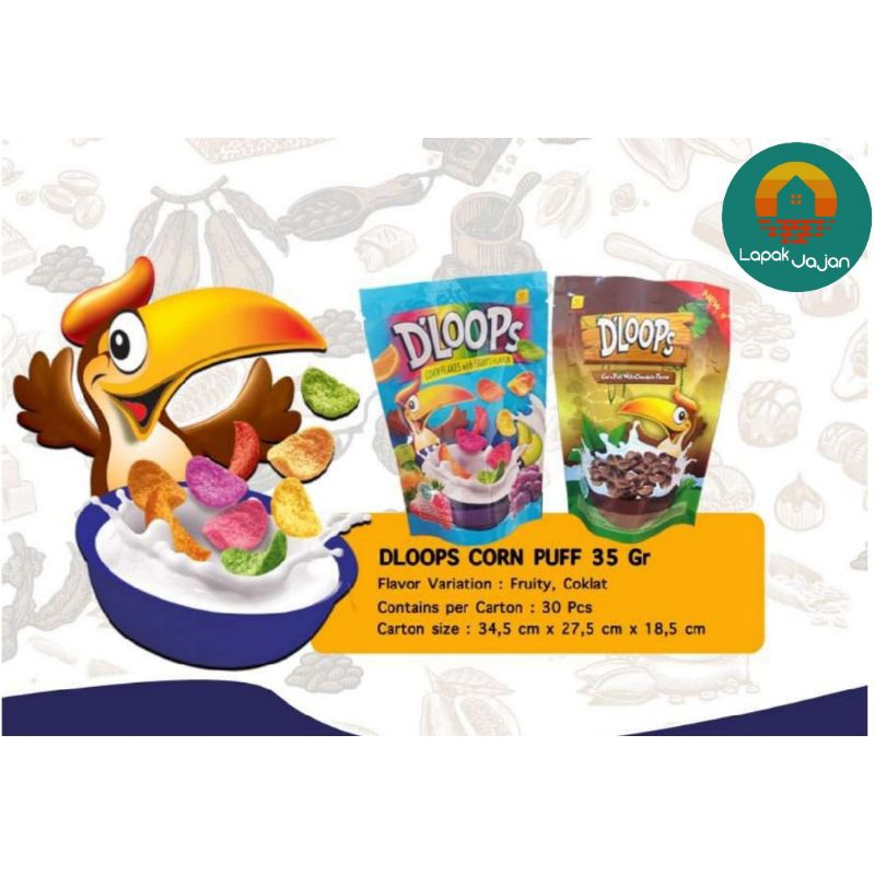 

D'loop corn puff sereal pouch 35 gram