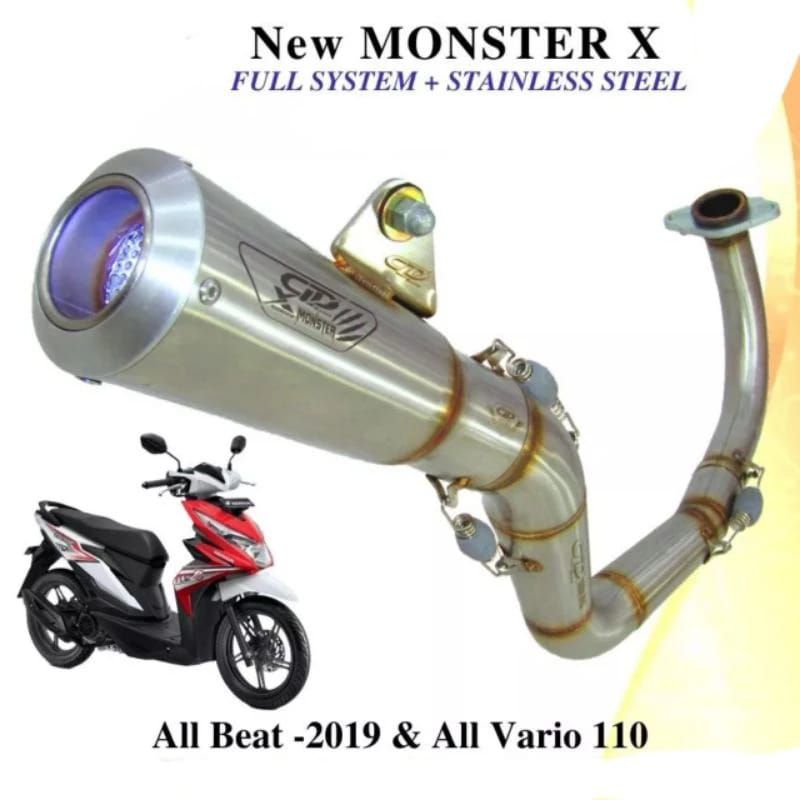 CLD X MONSTER SERIES Knalpot racing beat fi & vario110