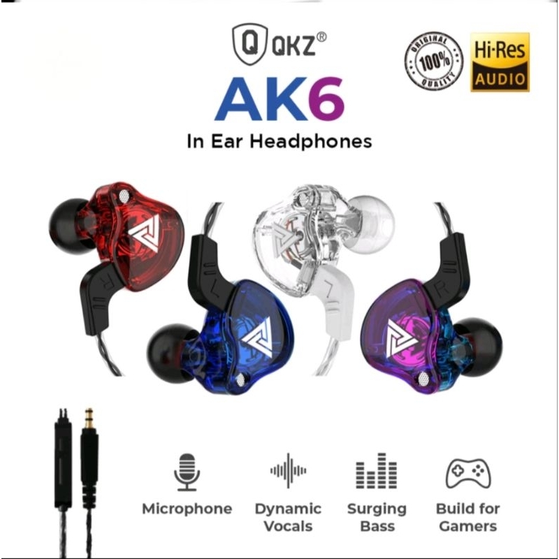 QKZ AK6 Headset original full bass