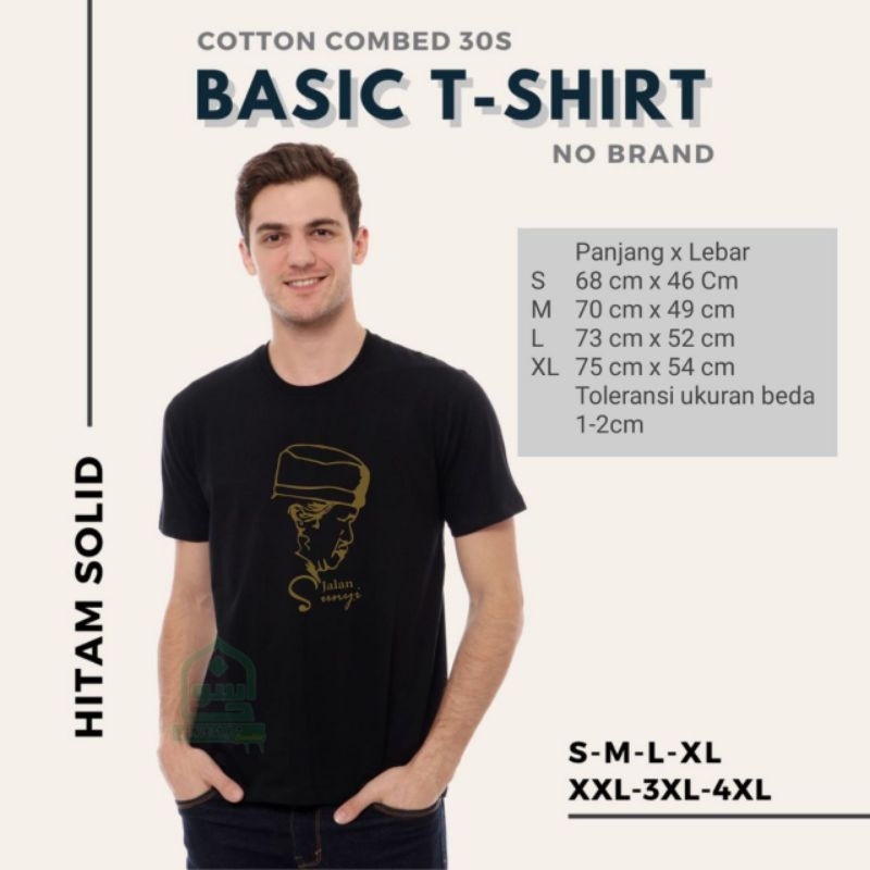 Baju Kaos Cak Nun Jalan Sunyi | Kaos Tokoh Nusantara T-shirt Terlaris Adem
