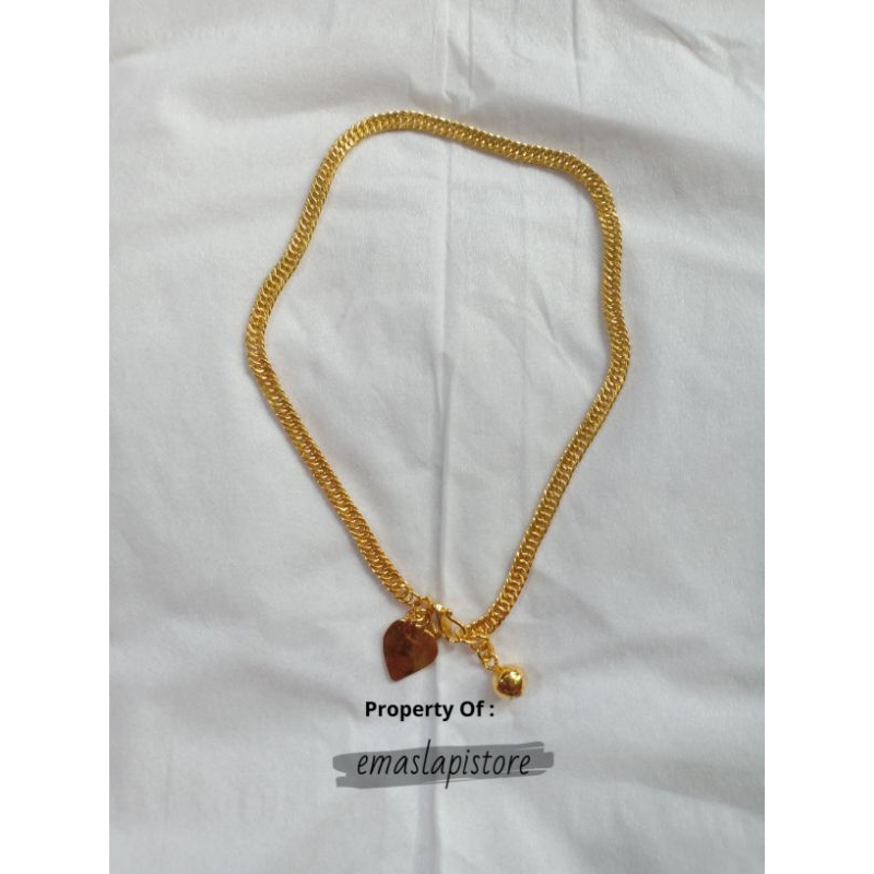 Gelang Kaki Rantai Sasap Klasik Lapis Emas 999 Banjar