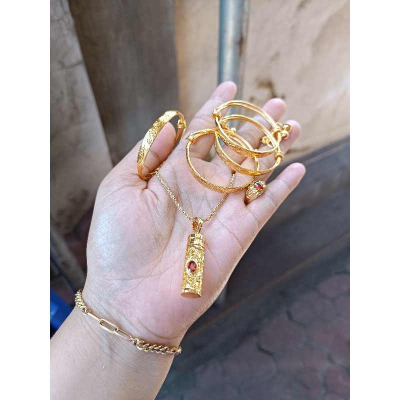 gelang bayi set xuping gelang tiga bulanan dan kalung