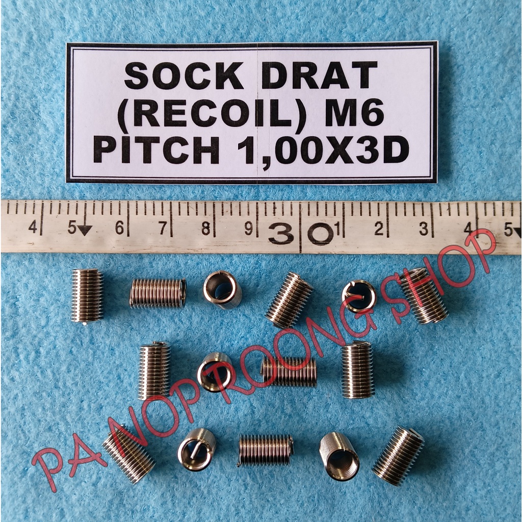 SOCK DRAT (RECOIL) M6 PITCH 1,00 X 3D