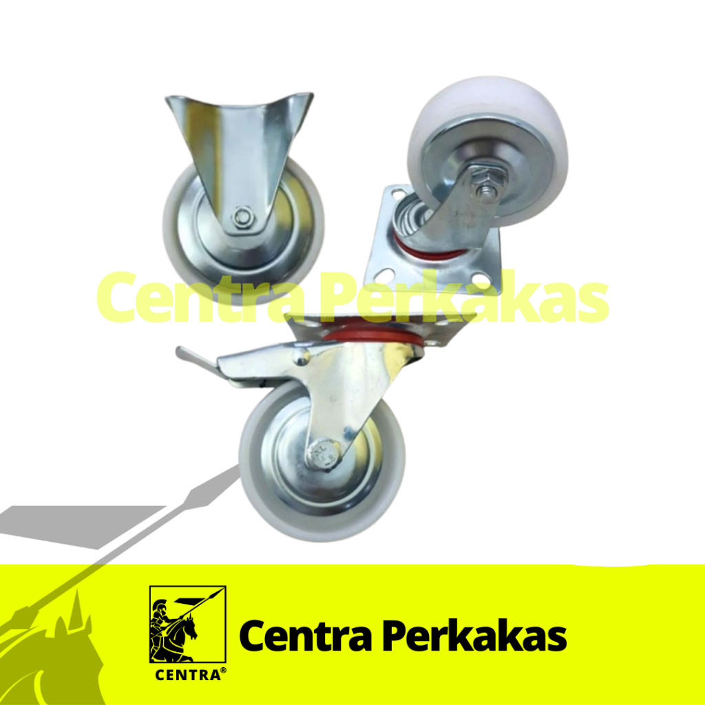 Roda Nylon Hidup 4'' Roda Nylon Mati Roda Nylon Rem 4''