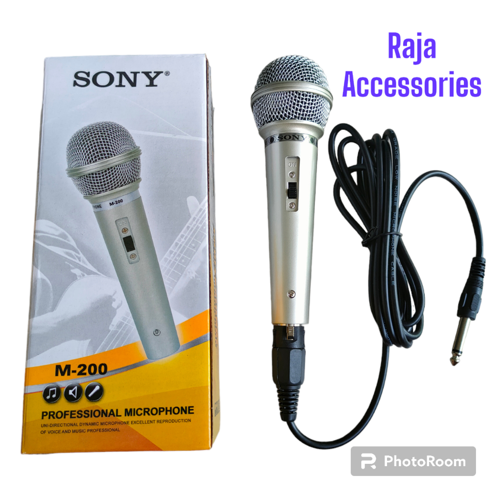 MIC KABEL SONY M-200 / MICROPHONE KABEL SONY M-200 PROFESSIONAL MICROPHONE