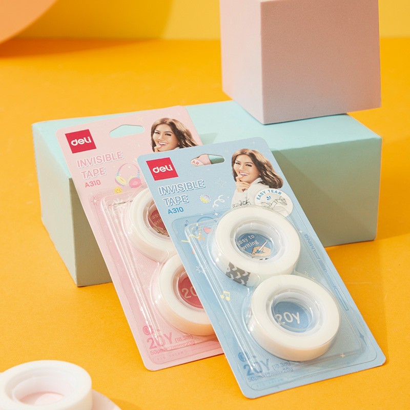 

[DELI X AGNES MO] Isolasi Invisible Tape CA310 20 Yard isi 2 Rol