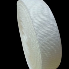 Webbing Bisban Tali Selempang KRB 3,8cm Putih Ecer Meteran