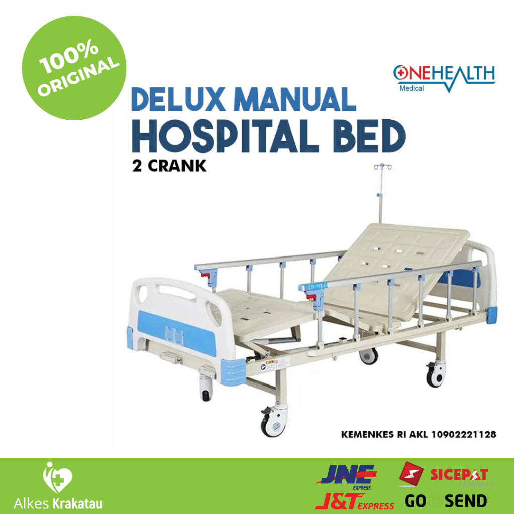 Deluxe Manual Hospital Bed 2 Crank / Tempat Tidur Pasien 2 Crank