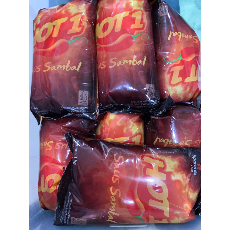 

Saus sambal hot 1 / saus hot 1 / saus bantal hot 1 / hot 1 saus bantal 1 kg