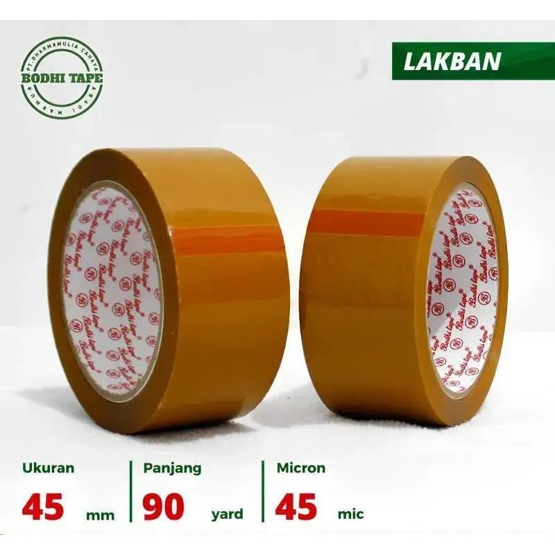 

AliMaMa - LAKBAN COKLAT 45 MM x 90 YARD - Isolasi 2 Inch Cokelat Selotip Bening Tape Packing Besar Putih Inchi Selasiban Inci Kualitas Daimaru Murah Medan