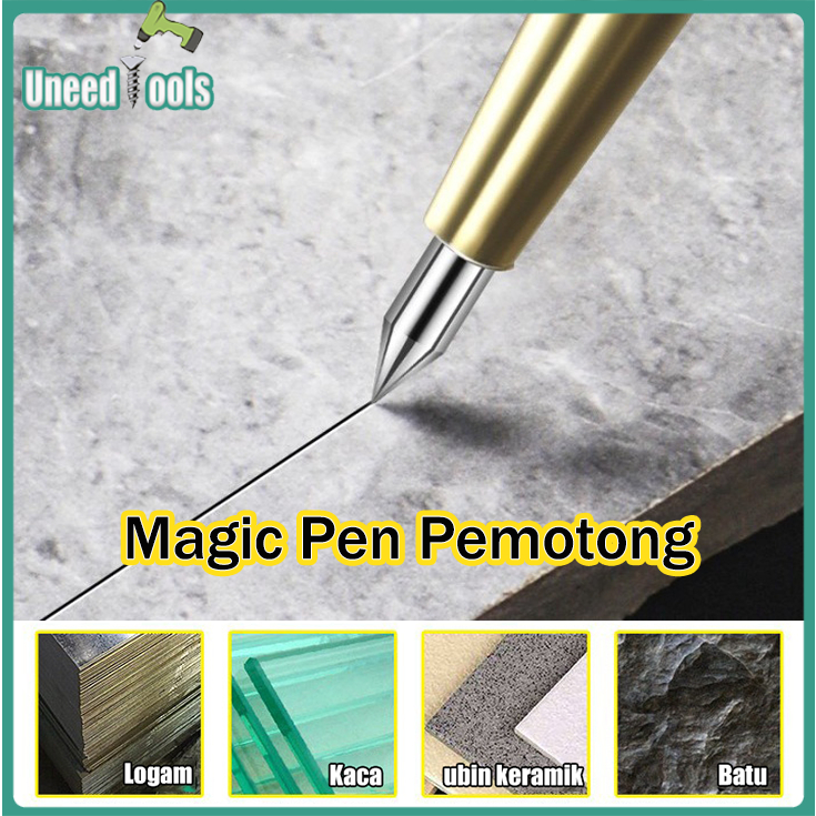 

UneedTools Pen Pemotong/Alat Pemotong Kaca dan keramik Crafting Pen Ukir Segala Jenis Keramik Ubin Nat Kaca Stainless Metal