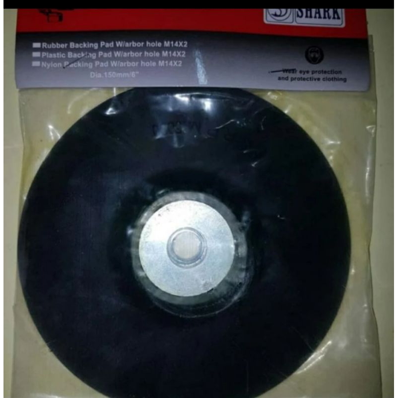 karet alas mesin gerinda 4 inch / rubber pad holder nut