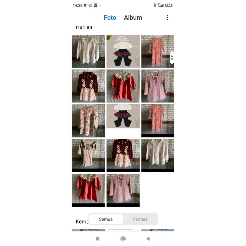 dress vintage tutu anak thrift preloved