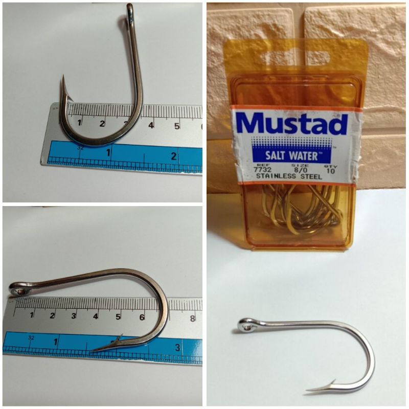 Kail Mustad salt water 7732 no 8/0 Harga /pc