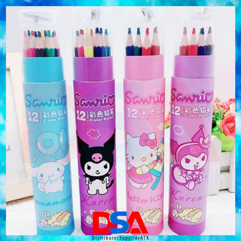 

PENSIL WARNA TABUNG 12 WARNA PENSIL WARNA KARAKTER SANRIO CUTE PENSIL WARNA TERMURAH
