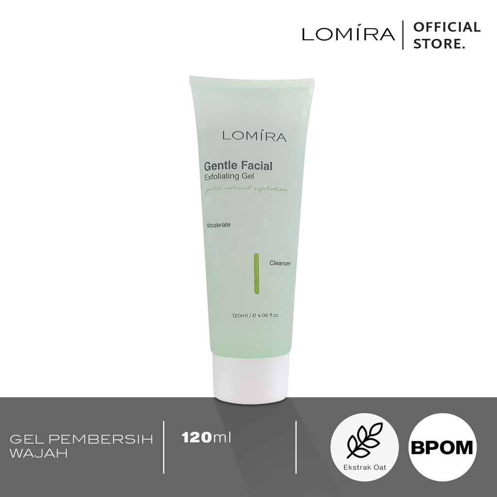 Lomira Gel Pembersih Wajah 120ml Gentle Facial Exfoliating Gel BPOM