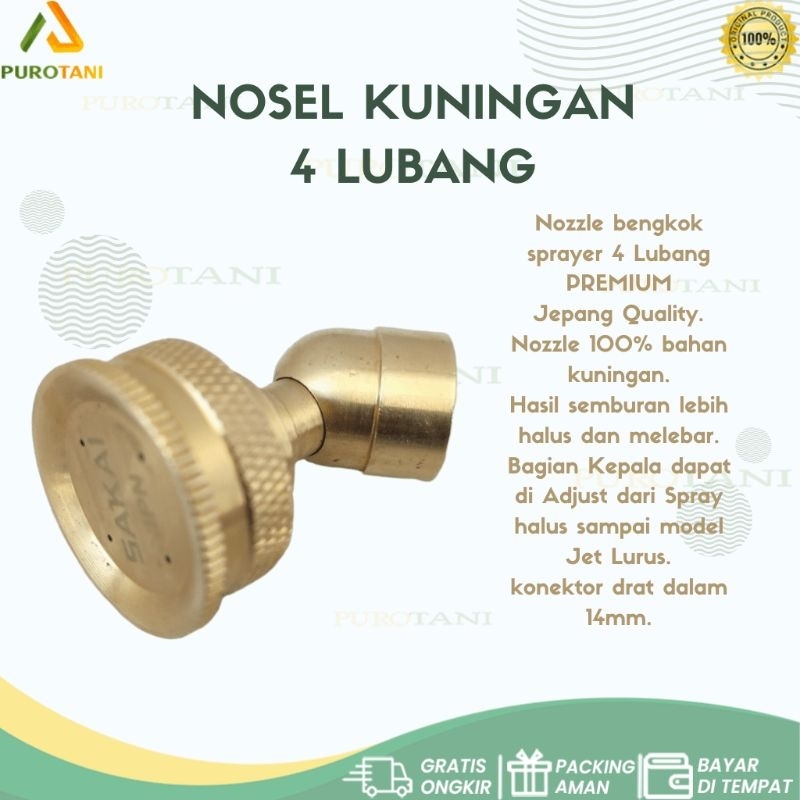 Nosel Spuyer Nozzle 4 Lubang Sprayer Sekelas Tanika