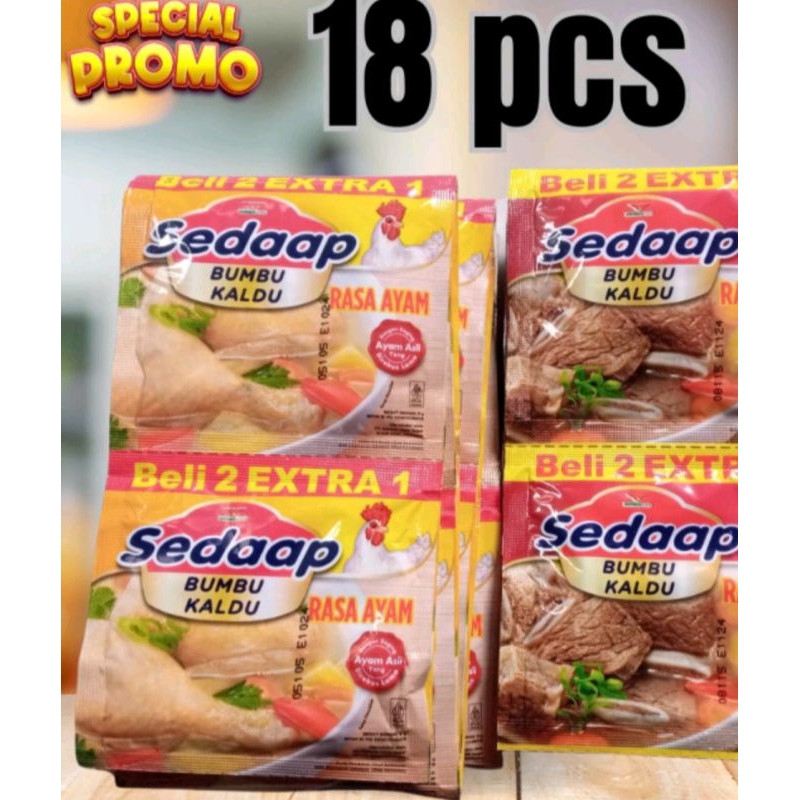 

Sedaap Bumbu Kaldu 9 Gram Promo 12 + 6 Pcs = 18 Pcs