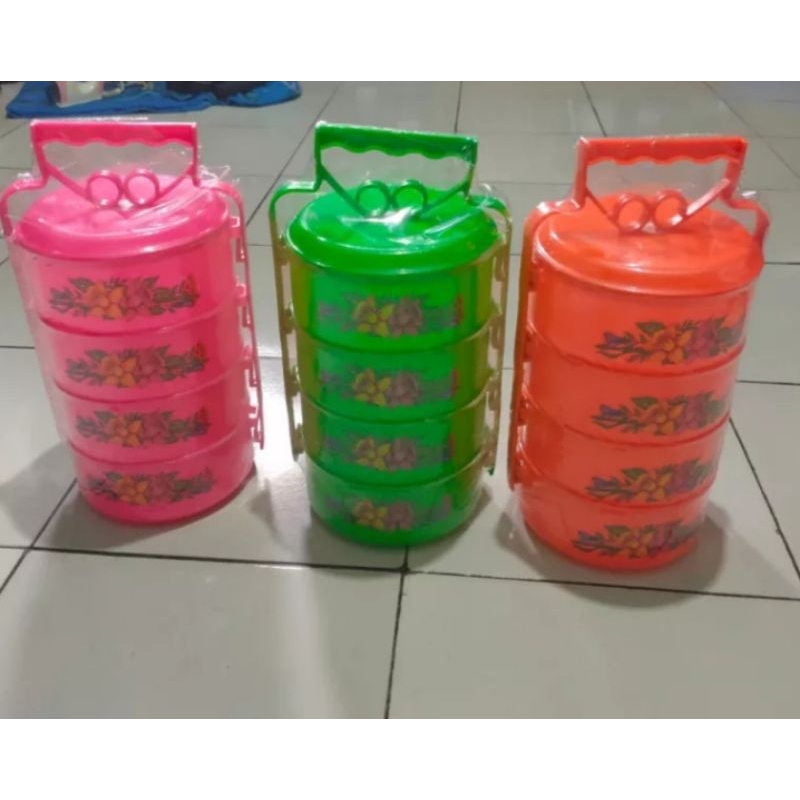 Rantang Plastik Susun 4 Kekinian