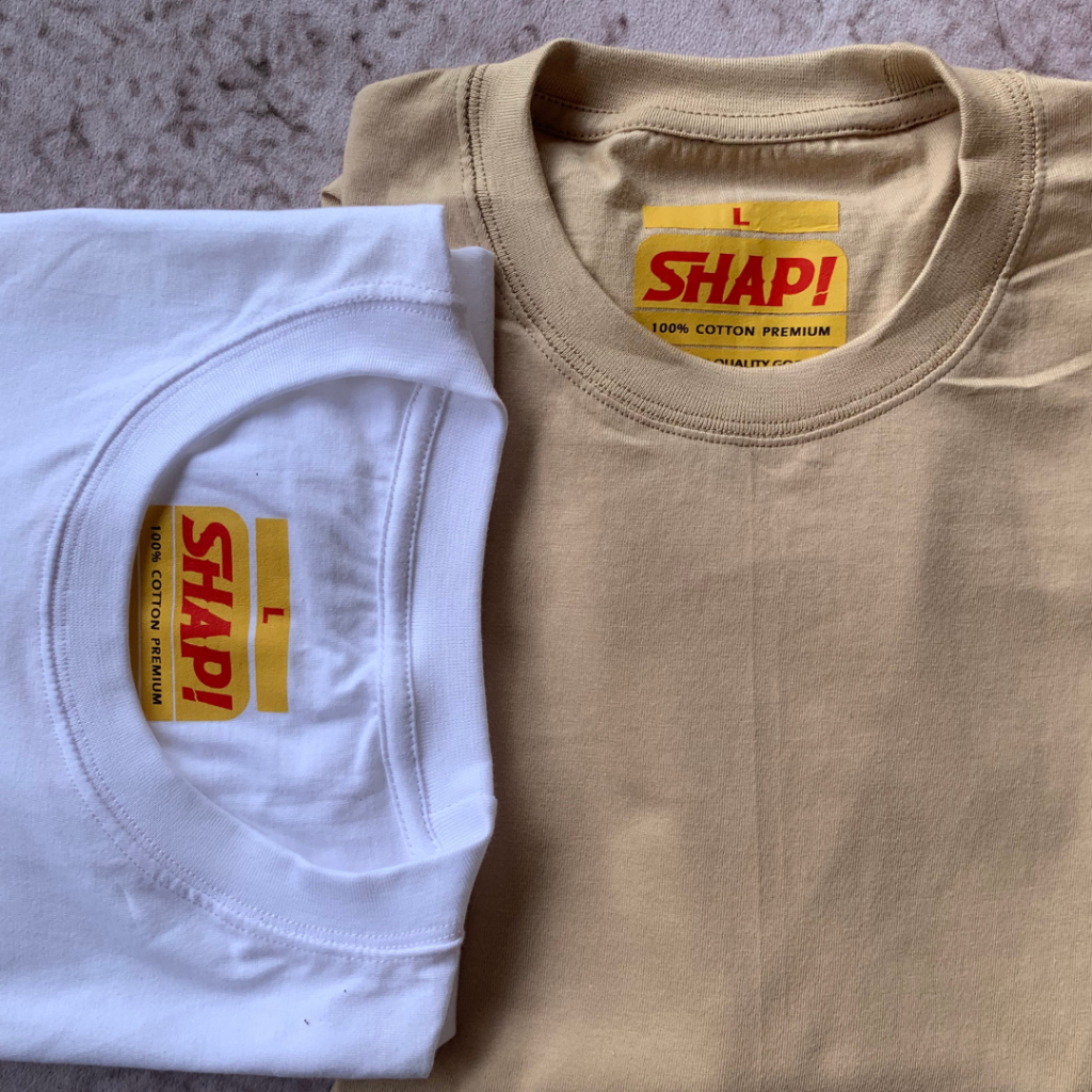 Kaos Polos Putih Beige Pria Wanita Premium