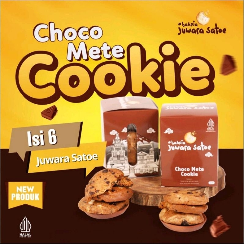 

choco mete cookies bakpia juwara satoe isi 6