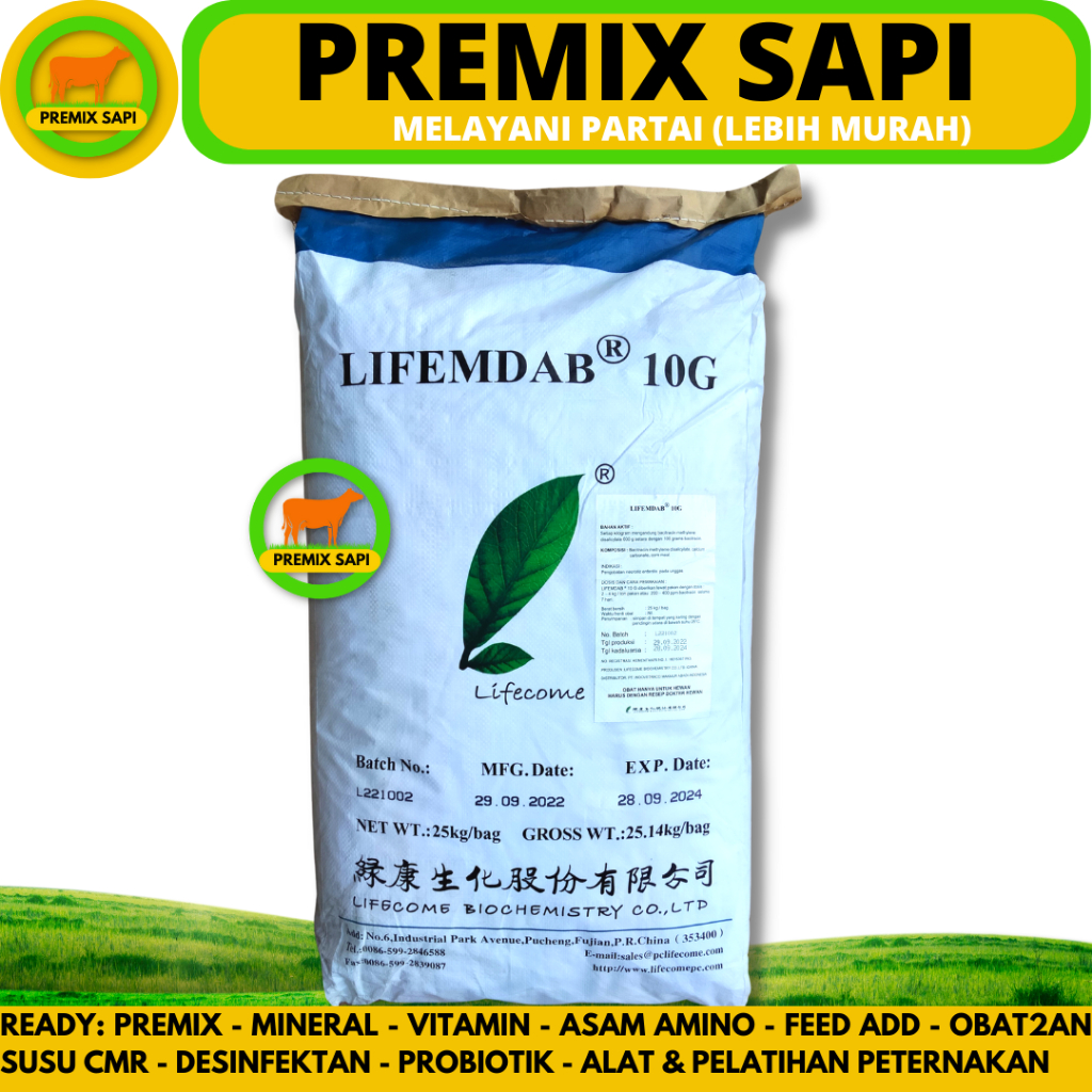 LIFEMDAB 1 KG REPACK - AGP BMD Bacitracine Methylene Disalycilate - AGP AYAM & BABI - AGP AYAM BROIL