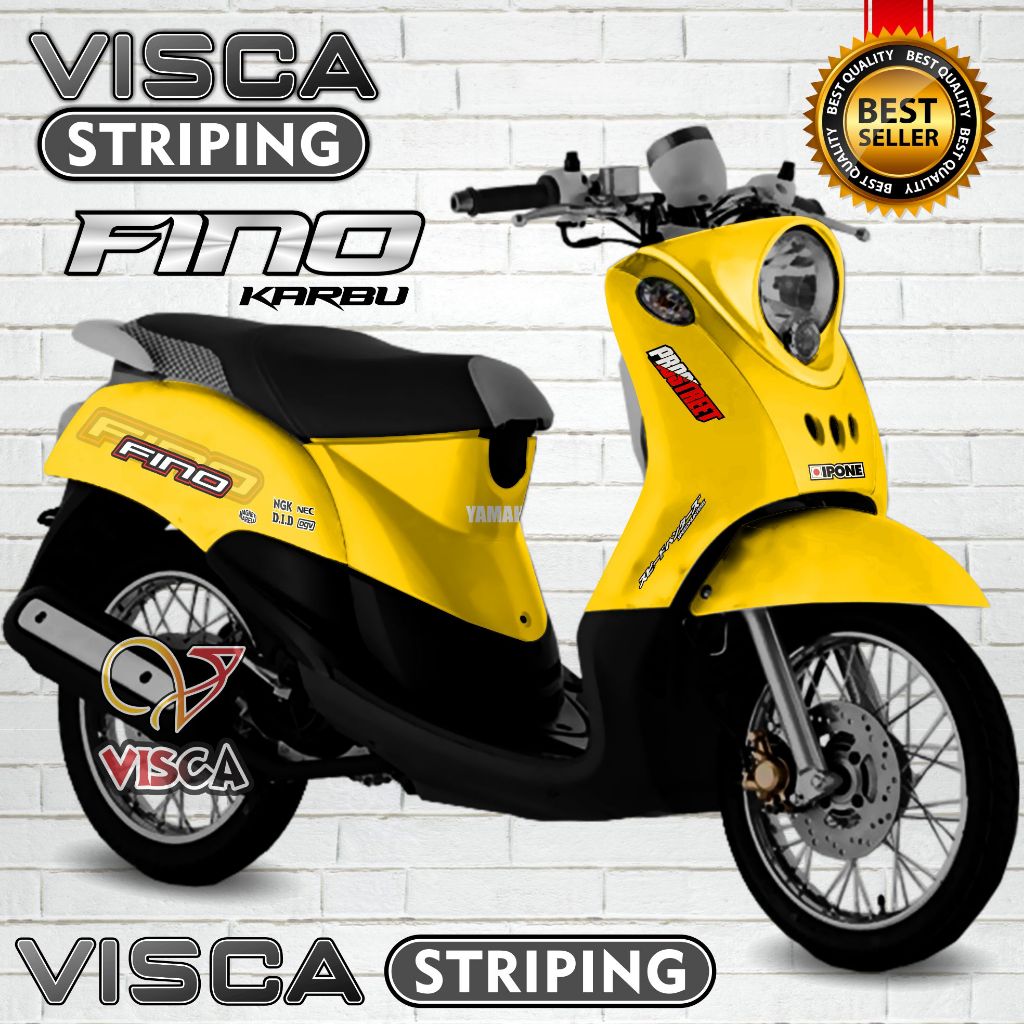 Decal Fino Karbu Full Body - Stiker Fino Karbu Keren - Striping Fino Karbu Variasi - Decal Hologram 