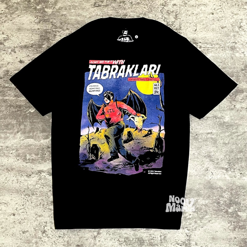 NOOV MUSIC Tshirt Baju Kaos Tshirt Tabraklari - Satanis Takut Hantu Black | Official Merchandise | N