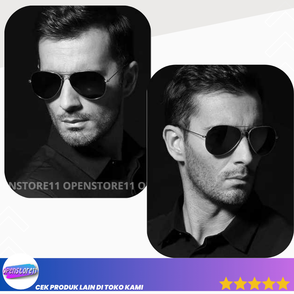 Kacamata Aviator Pria Lensa Mirror
