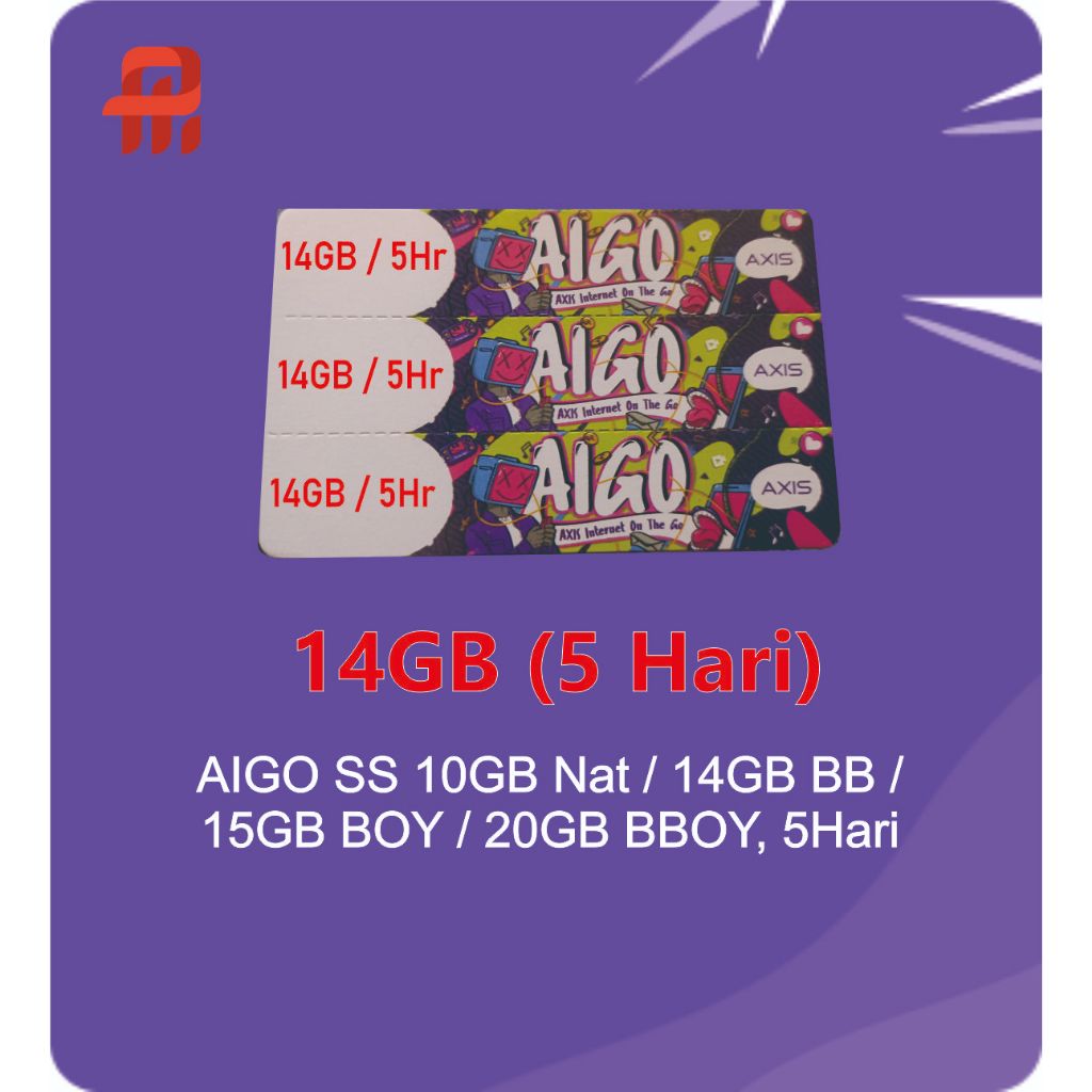 Voucher AXIS 14GB 5hari