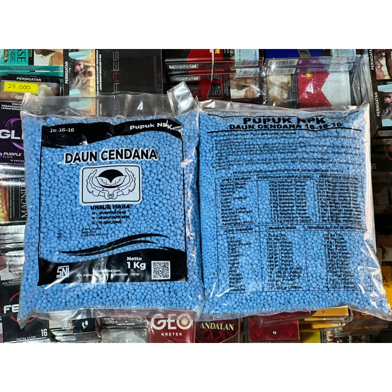 PUPUK NPK MUTIARA 16 16 16 DAUN CENDANA KEMASAN 1 KG