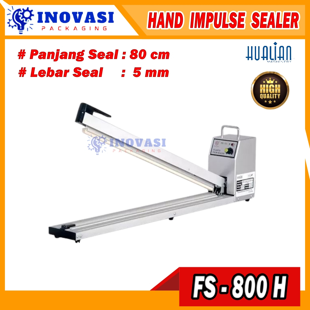 Hand Impulse Sealer FS-800 Mesin Press Perekat Plastik Lebar 5mm