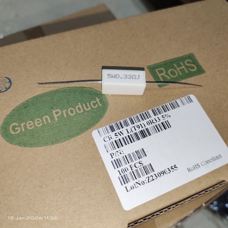 Resistor 5w green product 0.33 5W0.33RJ