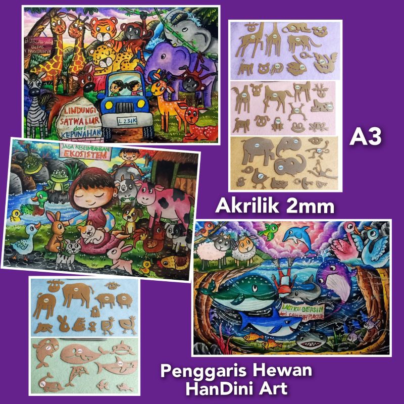 

Penggaris Hewan Cetakan Hewan HanDini Art Cetakan Akrilik Peralatan Menggambar