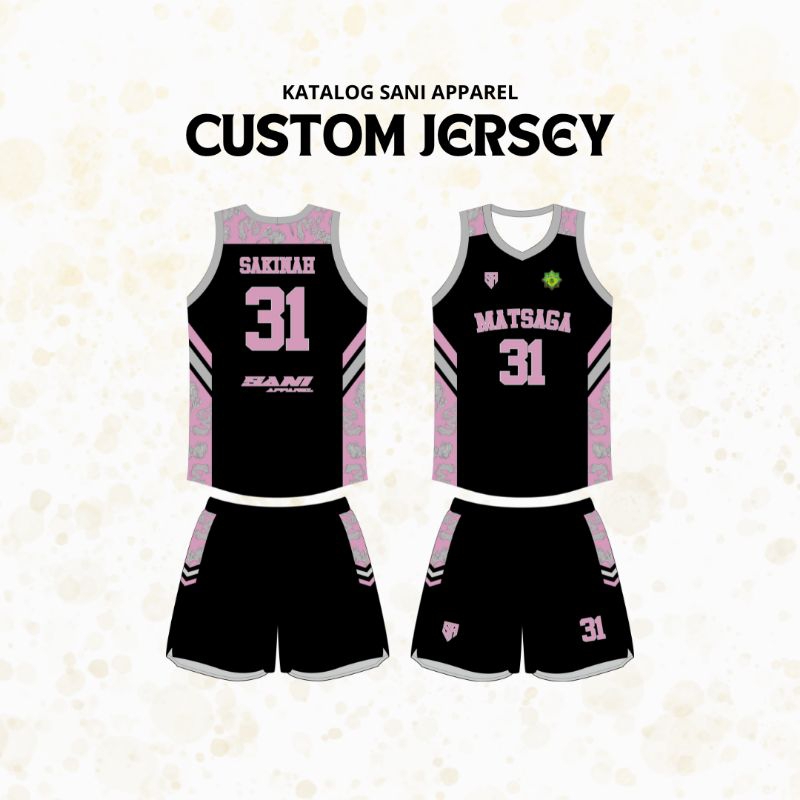 Jersey Basket Wanita Custom Nama
