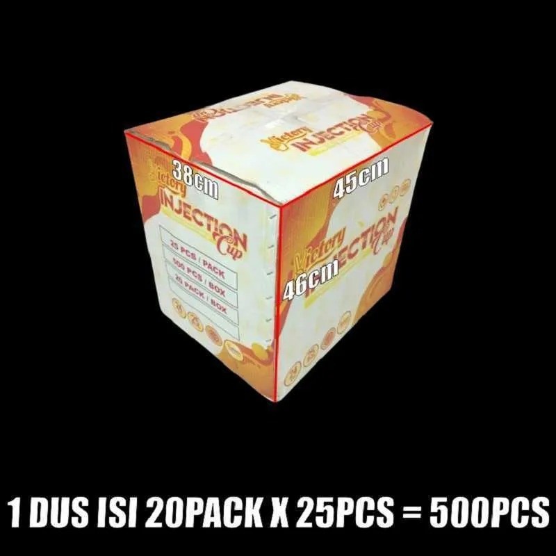 Cup Injection Victory NATURAL & DOFF / Thinwall Flat Cup Victory PER KARTON