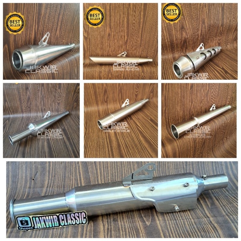 Knalpot Japstyle knalpot motor custom japstyle bratstyle bobber scrambler tracker