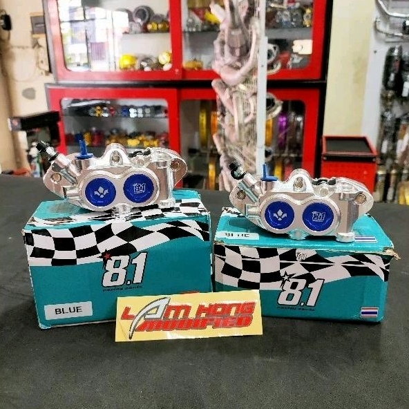 KALIPER (8.1) MONOBLOK 4PISTON KIRI SILVER